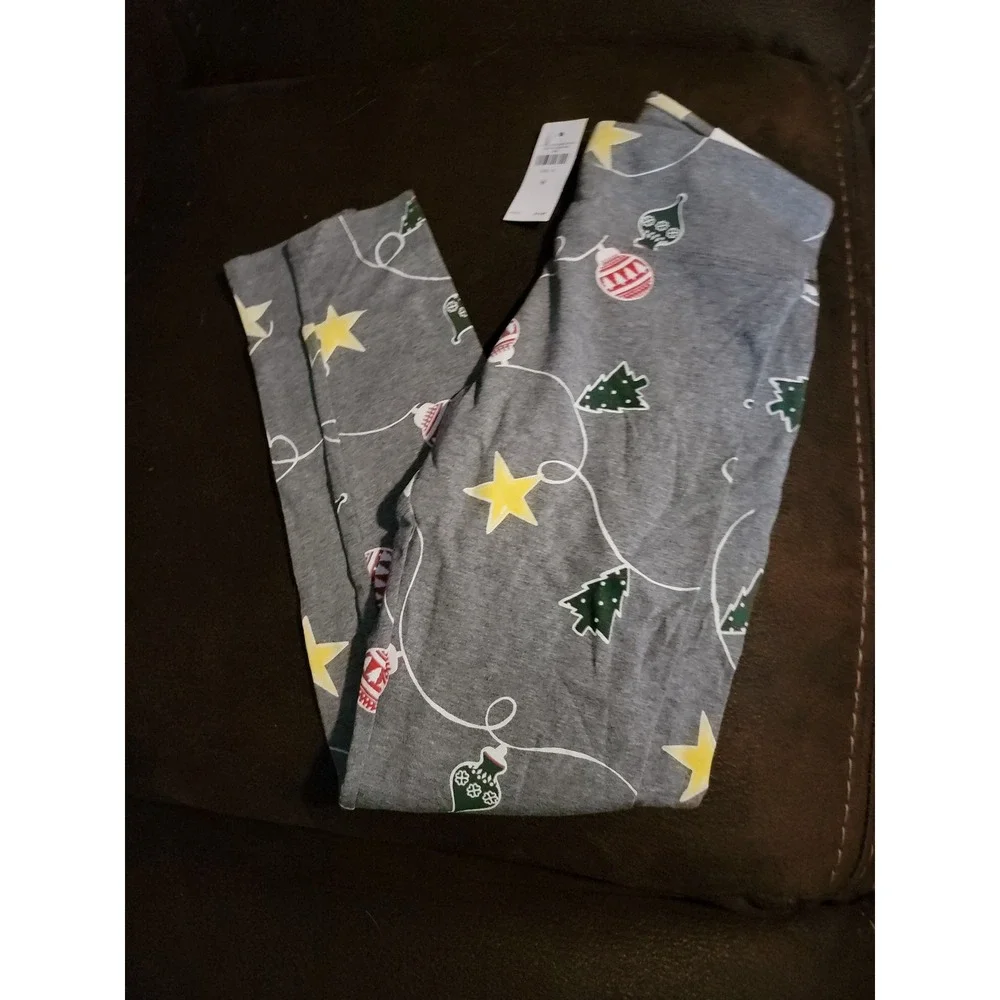 Justice Christmas holiday‎ tree outfit top leggings size 10 nwt
